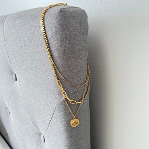 Golden Stevie Pendant Necklace (two in three ways)